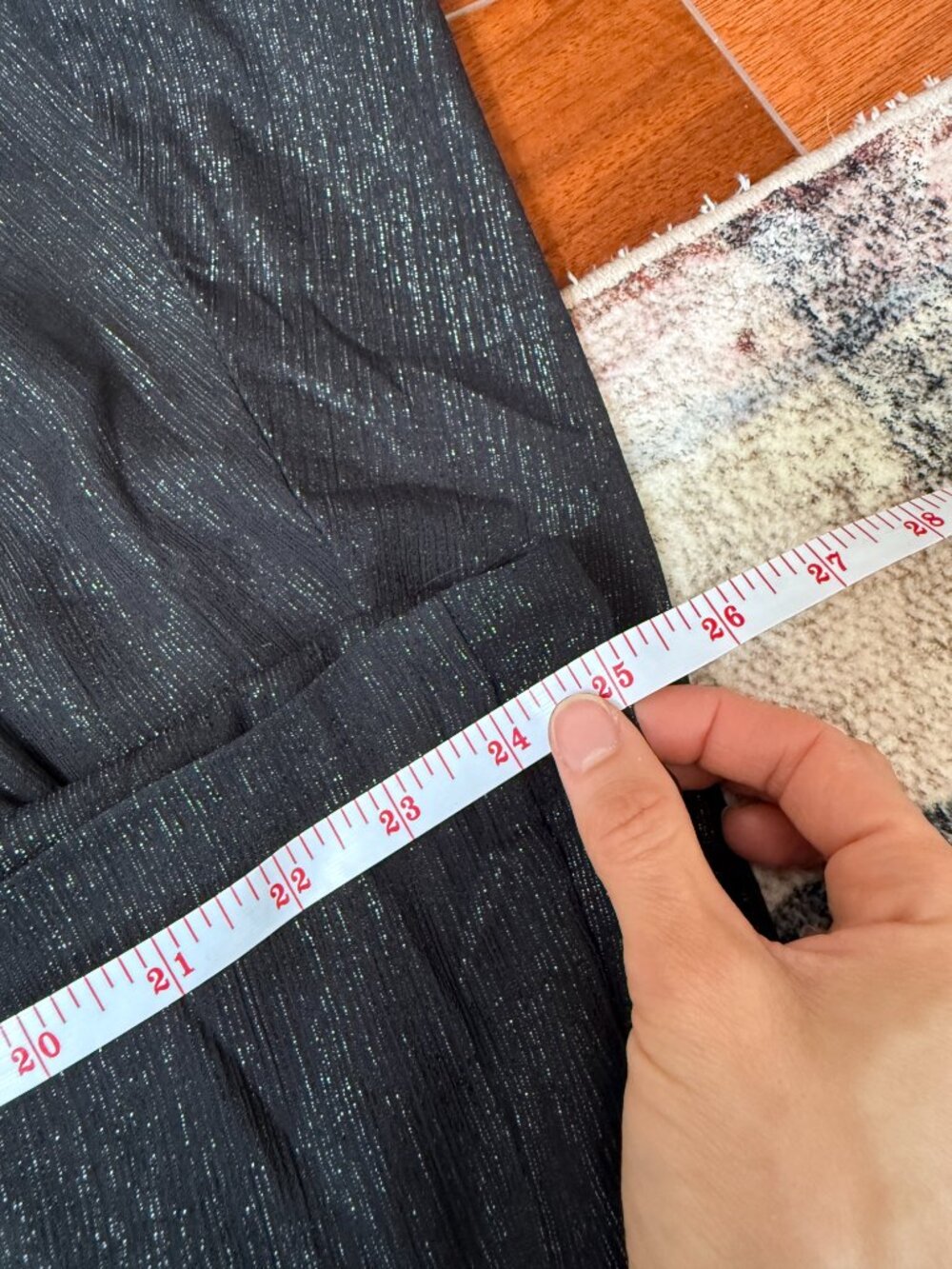 Madewell Plus Size 22 Black Metallic Ruffle Midi Dress Spaghetti Strap Tiered - Picture 9 of 9